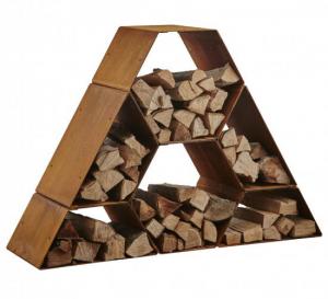  Vedförvaring corten pyramid