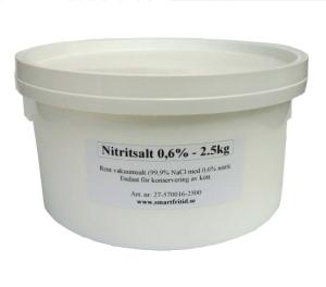 Nitritsalt 2,5 kg i plasthink.