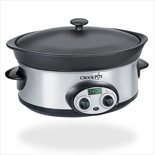 Crock-Pot® 5,7 liter Saute Timer Rostfri väljer du när du vill bryna ditt kött först. Programerbar med keramikgryta av högsta kvalitet, rostfri design.