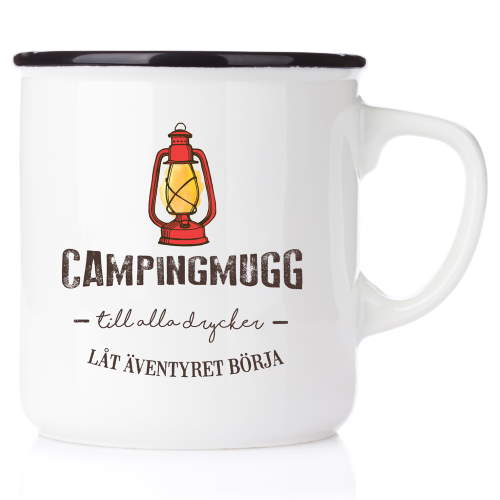 Emaljmugg camping  lykta