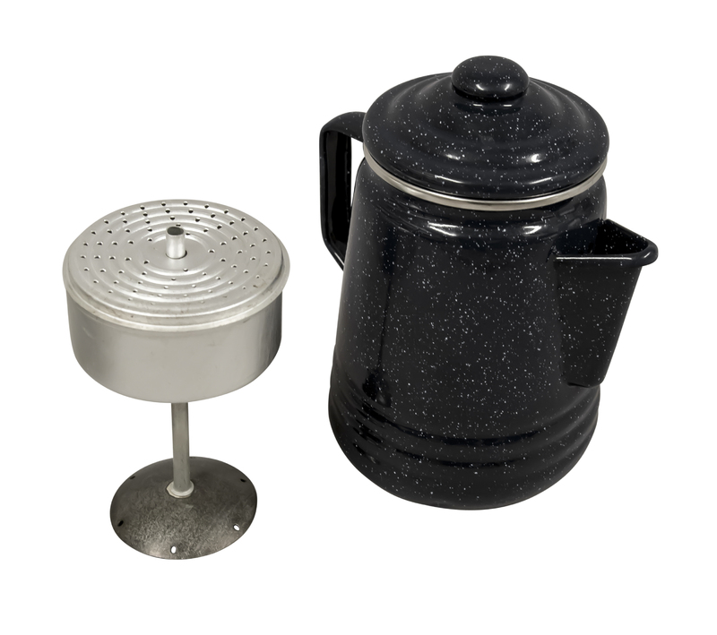 Kaffepanna för eld utomhus, perkolator.