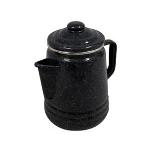 Kaffepanna emaljerad för öppen eld utomhus. Svart.