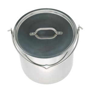 Rostfri gryta med lock 12 lit.