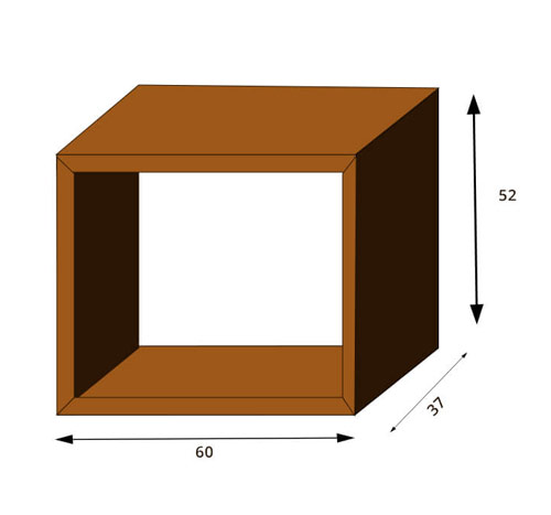 vedförvaring corten