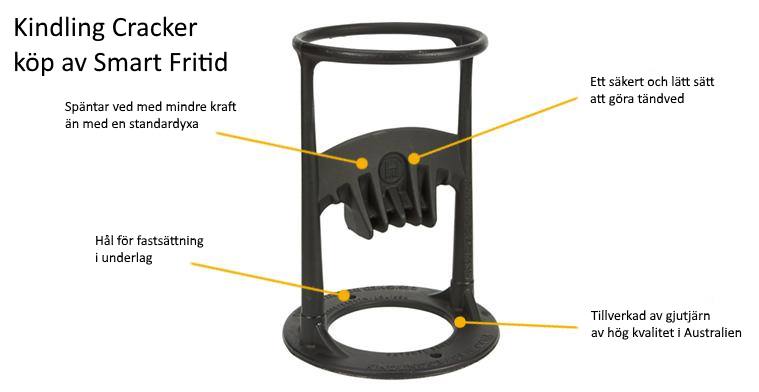Vedklyv manuell från Kindling Cracker - här visas delarna.
